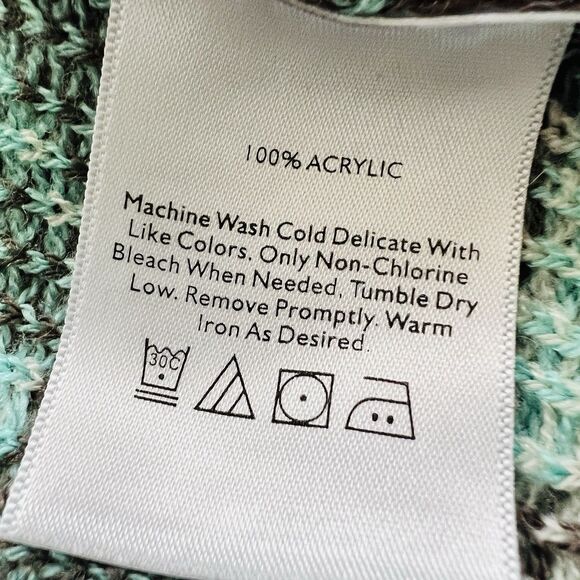 Eddie Bauer Turquoise and Gray Aztec Patterned Cardigan Sweater. Size M. EUC. - Picture 9 of 9